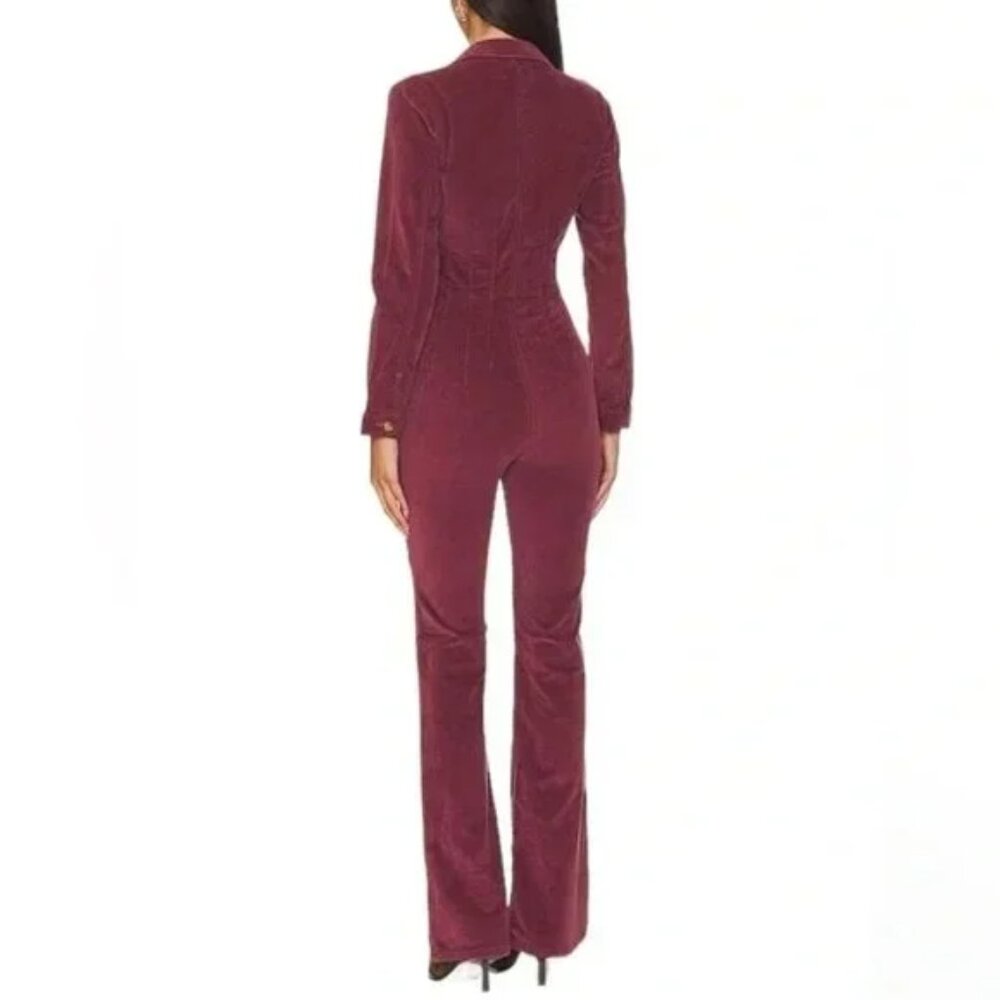NEW FREE PEOPLE We The Free Cordovan Jayde Cord Flare Jumpsuit - Picture 6 of 9